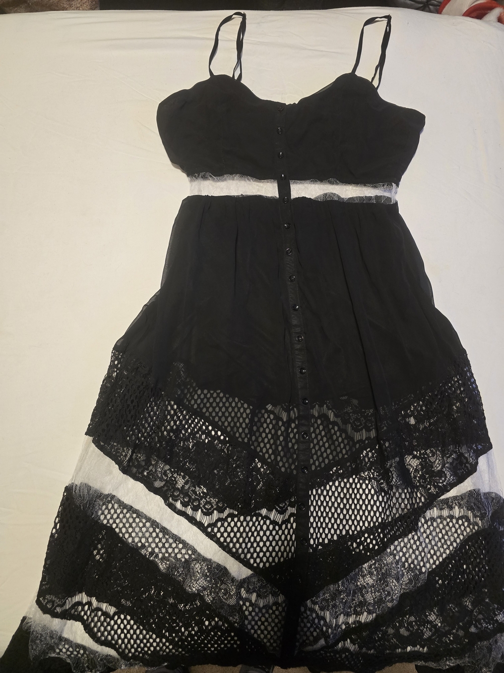 Black And White Lace Maxi Dress